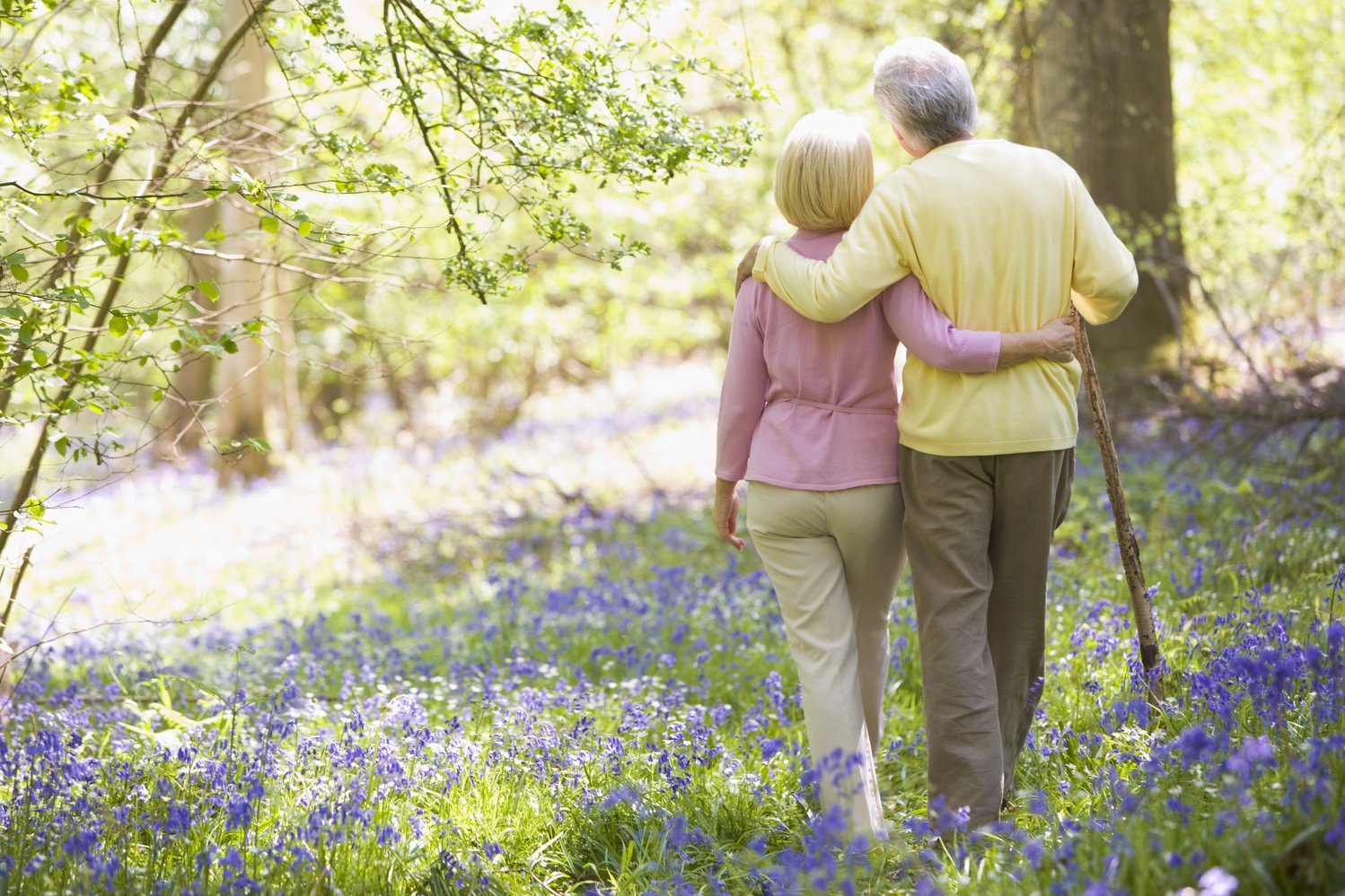 Couple Walking Outdoors