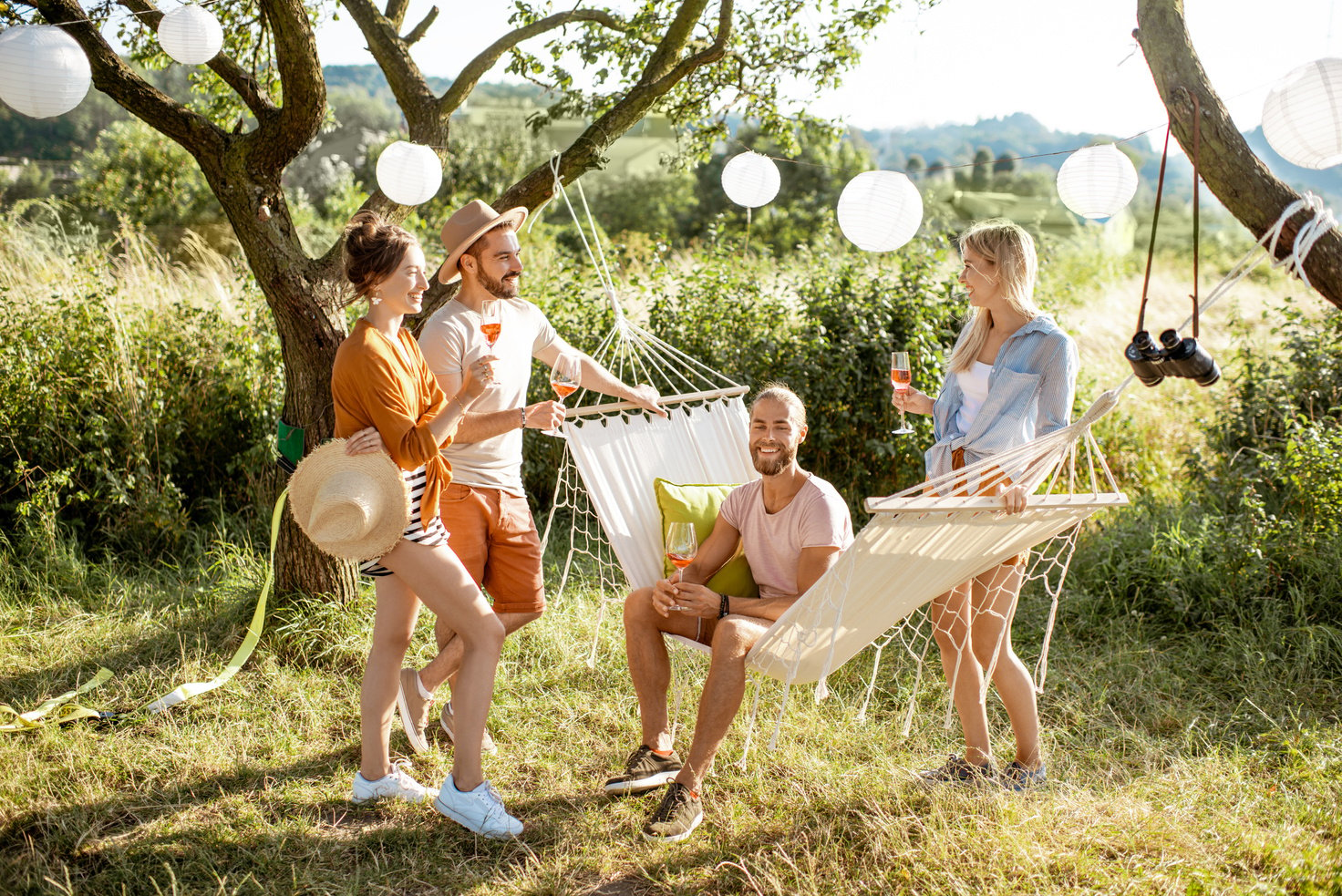 Friends Relaxing in the Garden